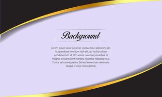 Black and Gold Curved Presentation Background vector