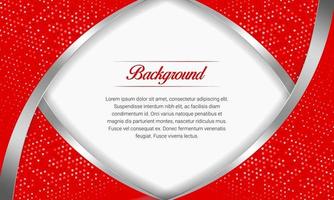 Red and Silver Presentation Background With Halftone and Curved Shapes vector