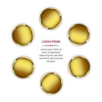 Golden Circular Circles With Text Space vector