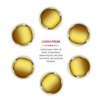 Golden Circular Circles With Text Space vector