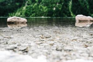 Alpine lake sea eye in summer photo