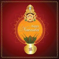 Happy navratri indian festival celebration vector