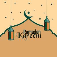 Flat design ogf ramadan kareem background vector