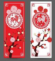 Happy Chinese new year 2022 - year of the Tiger. Lunar New Year banner design template. vector