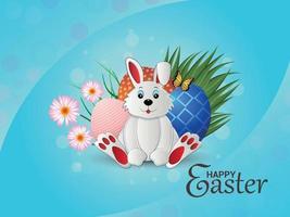 Happy easter elements for design and background vector