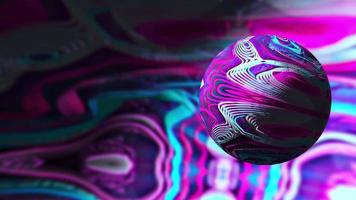 futuristisk teknik holografisk geometrisk boll i volymutrymme video