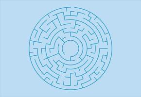 Circle maze. Maze for kids. Abstract square maze. vector