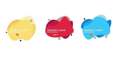 Modern abstract banner set. Flat geometric liquid form with various colors. Modern banner template. eps 10 vector