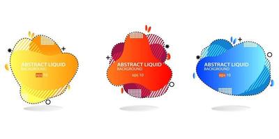 Modern abstract banner set. Flat geometric liquid form with various colors. Modern banner template. eps 10 vector