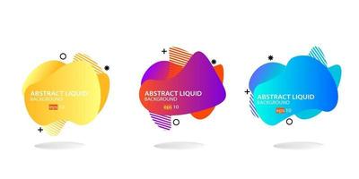 Modern abstract banner set. Flat geometric liquid form with various colors. Modern banner template. eps 10 vector