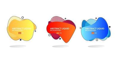 Modern abstract banner set. Flat geometric liquid form with various colors. Modern banner template. eps 10 vector