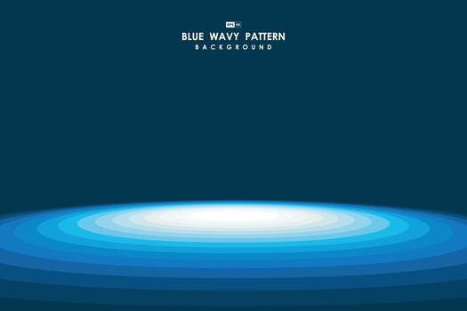 Abstract minimal blue wavy pattern design of round geometric background. illustration vector eps10