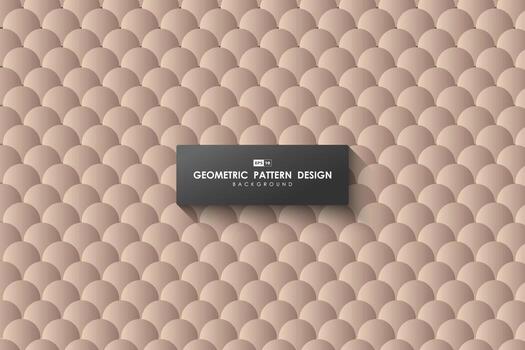 Abstract brown circle pattern tech design of artwork decorative background. illustration vector eps10