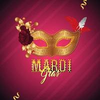 Mardi gras party greeting card and background vector