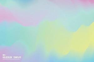Diseño de concepto de color de holograma de fantasía de arco iris abstracto de papel tapiz de fondo de malla. ilustración vectorial eps10