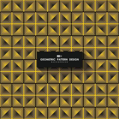 Abstract yellow and black design square dimension artwork background. illustration vector eps10