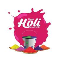 Happy holi celebration background vector