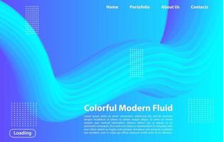 Fondo fluido moderno colorido 3D. Plantilla de diseño para página de destino, pancarta, carteles, portada, etc. vector