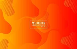 Orange Modern liquid color background.Wavy geometric background.Dynamic textured geometric element design vector