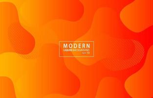Fondo de color líquido moderno naranja Fondo geométrico ondulado Diseño de elemento geométrico con textura dinámica vector