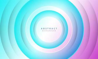 Gradient background. Abstract circle paper cut smooth color composition. vector