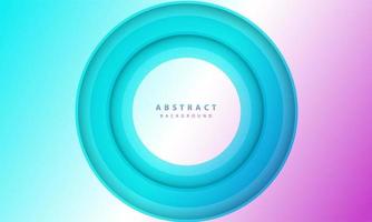 Gradient background. Abstract circle paper cut smooth color composition. vector