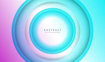 Gradient background. Abstract circle paper cut smooth color composition. vector