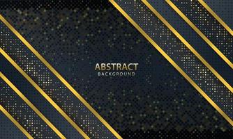 Abstract dark background with gold line design modern. vector illustration.