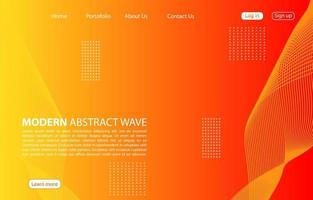 Modern abstract wave background.Landing page abstract wave design. orange background. vector