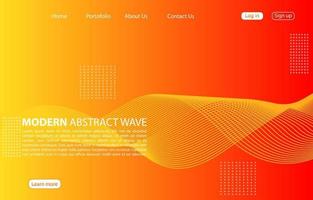 Modern abstract wave background.Landing page abstract wave design. orange background. vector