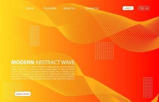 Modern abstract wave background.Landing page abstract wave design. orange background.