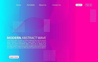 Fondo de onda abstracto moderno colorido diseño de onda abstracta de página de aterrizaje. fondo de color morado. vector