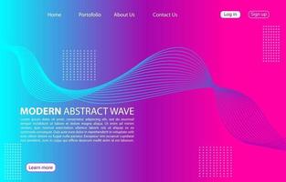 Colorful Modern abstract wave background.Landing page abstract wave design. purple color background. vector