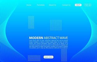 Modern abstract wave background.Landing page abstract wave design.Blue Template apps and websites. vector