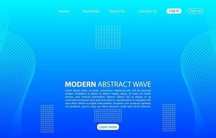 Modern abstract wave background.Landing page abstract wave design.Blue Template apps and websites. vector