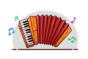 ilustración de instrumento musical de acordeón