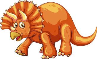 A triceratops dinosaur cartoon character vector