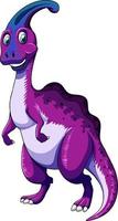 A Parasaurus dinosaur cartoon character vector