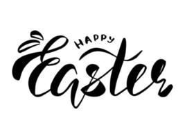 Happy easter lettering. Greeting card. vector