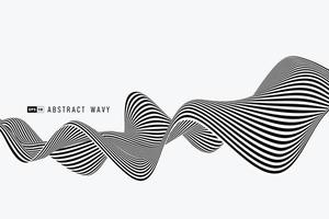 Abstract black and white minimal stripe line of mesh decoration background. illustration vector eps10