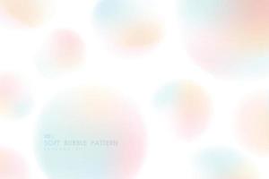 Abstract soft gradient colorful bubble pattern design on white background. llustration vector eps10