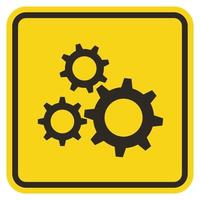 Symbol Service Tool Sign On Yellow Background vector