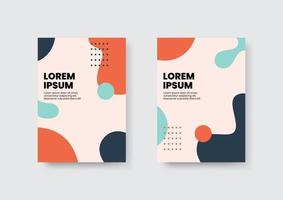 Poster cover design sets, abstract shape cover templates, a4 vector illustration