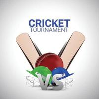 Cricket championship background with creative cricket equipment vector