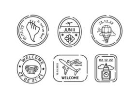 World travel concept with passport stamps vector