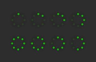 Plantilla de precargador de aplicaciones web y móviles aislada sobre fondo oscuro vector