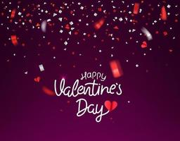 Happy Valentines Day greeting card. Vector banner