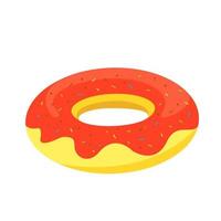 Lifebuoy, bathing circle in the form of a donut, vector, flat design, decor, style, clip art. vector