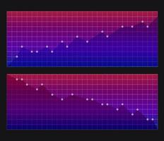 diseño de vector de estadísticas de infografía. arriba y abajo