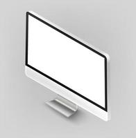 Modern personal computer vector mockup. Vector photoreal illustration. Isometric vector object isolated on white background